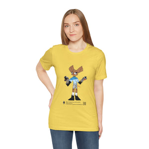 Unisex Jersey Short Sleeve Tee - Zippy: The Playful Puppet Mistress