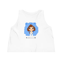 Load image into Gallery viewer, Women&#39;s Dancer Cropped Tank Top - The Enchanting Bear-Hooded Girl (LUNA)
