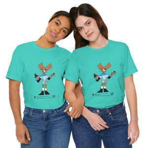 Unisex Jersey Short Sleeve Tee - Zippy: The Playful Puppet Mistress